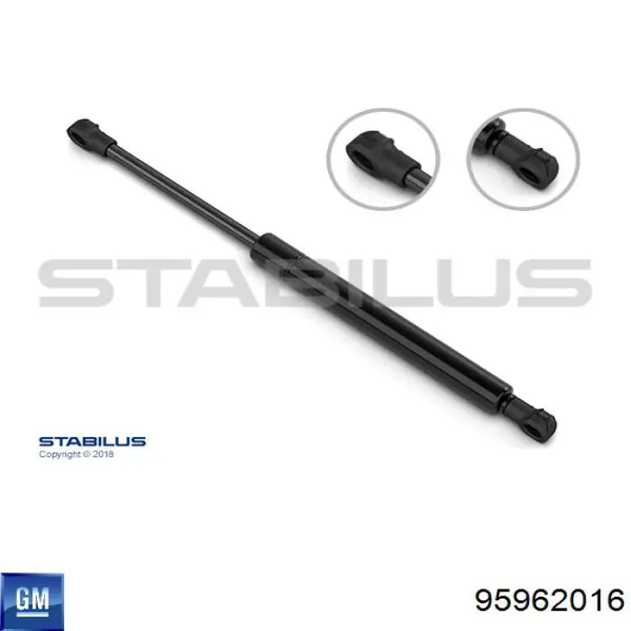 95962016 General Motors Amortyzator klapy bagażnika (3/5 drzwi-tylnych)