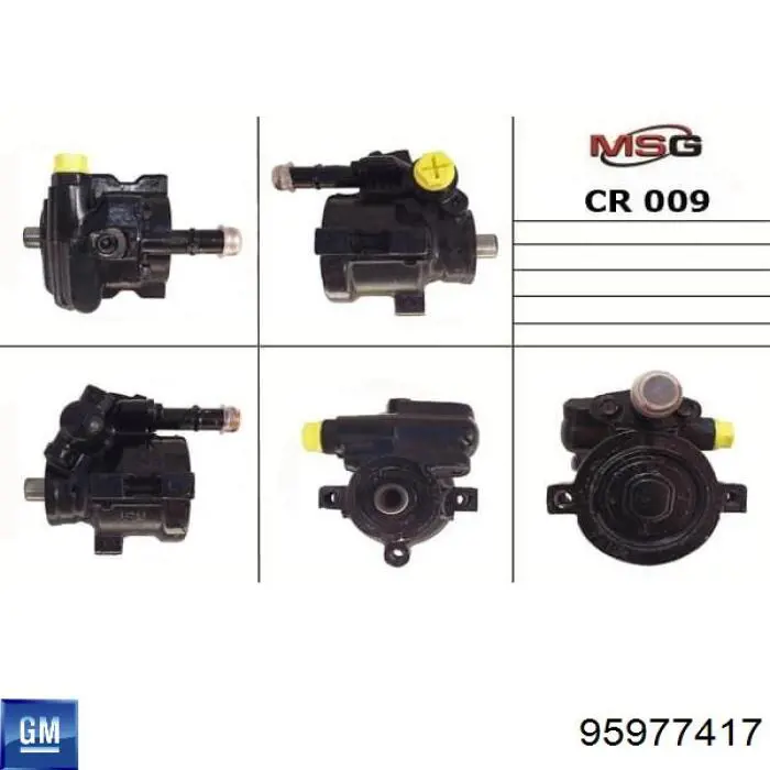 Do koszyka 95977417 General Motors Pompa wspomagania hydraulicznego kierownicy