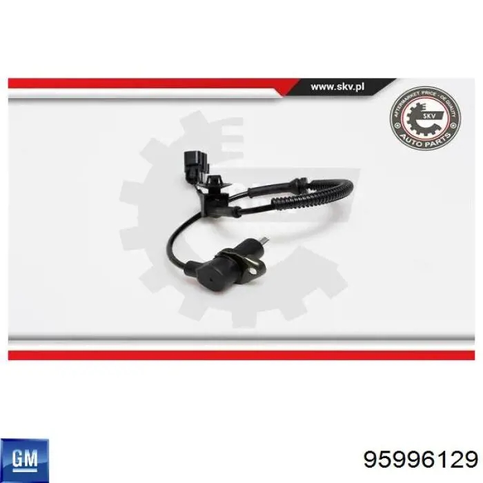 95996129 General Motors Czujnik ABS tylny lewy