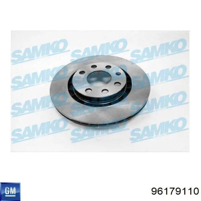 Do koszyka 96179110 General Motors Tarcza hamulcowa przednia