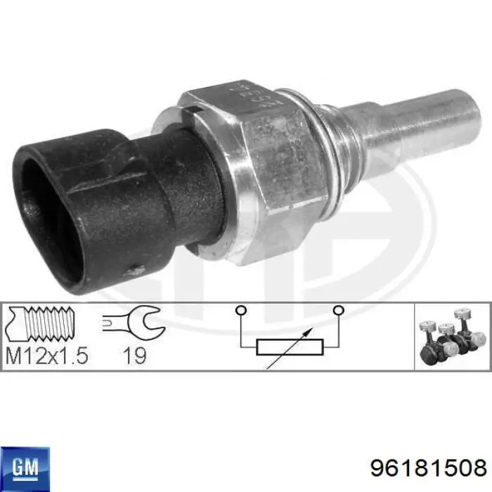 Do koszyka 96181508 General Motors Czujnik temperatury płynu chłodzącego