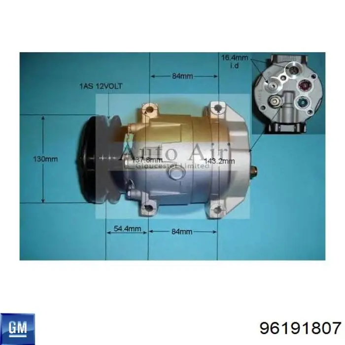 96191807 General Motors Sprężarka klimatyzacji