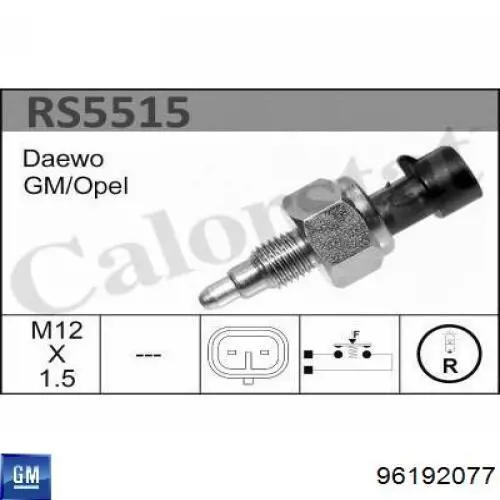 Czujnik włączania światła cofania General Motors 96192077 cena, od 19,02 USD