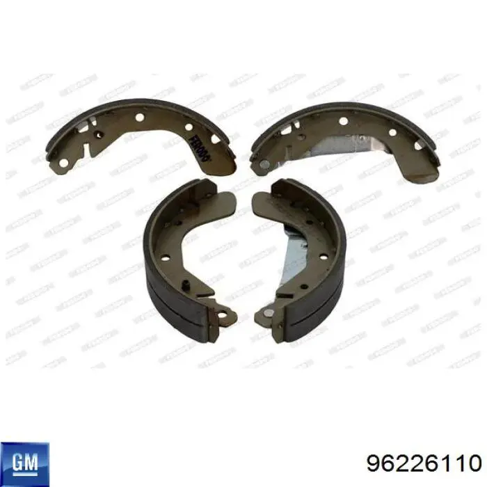 Do koszyka 96226110 General Motors Klocki hamulcowe tylne bębnowe