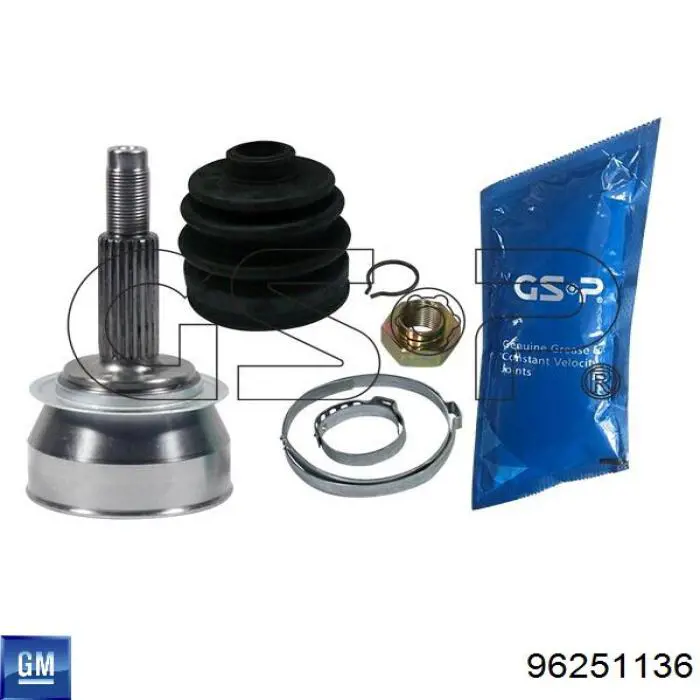 Półoś napędowa przednia prawa General Motors 96251136 cena, od 141,46 USD