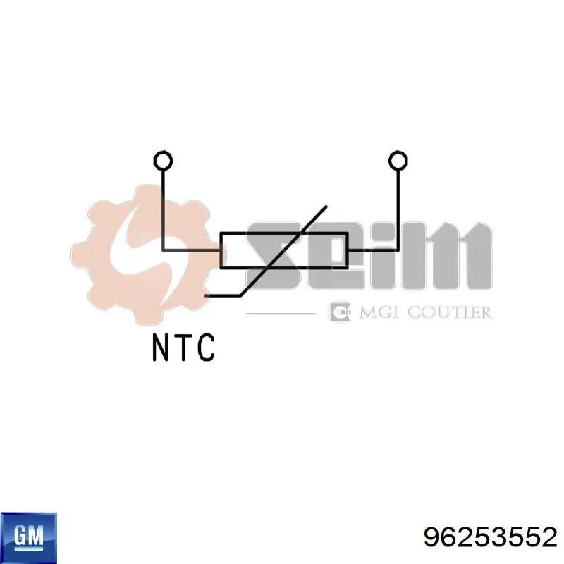 Do koszyka 96253552 General Motors Czujnik temperatury powietrza wlotowego