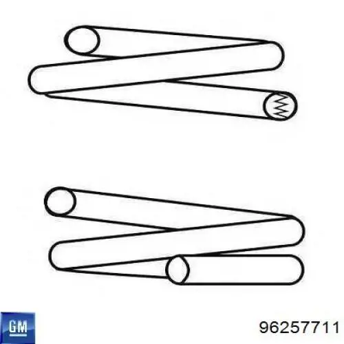 Sprężyna przednia 96257711 General Motors