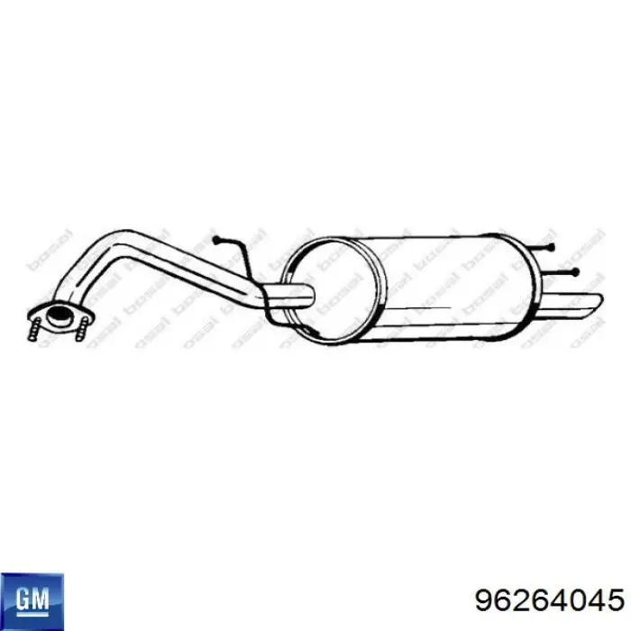 Tłumik, tylna część General Motors 96264045 cena, od 89,09 USD