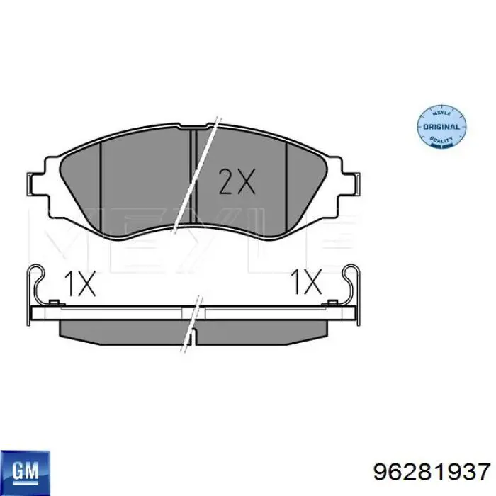 Klocki hamulcowe przednie tarczowe General Motors 96281937 cena, od 22,56 USD
