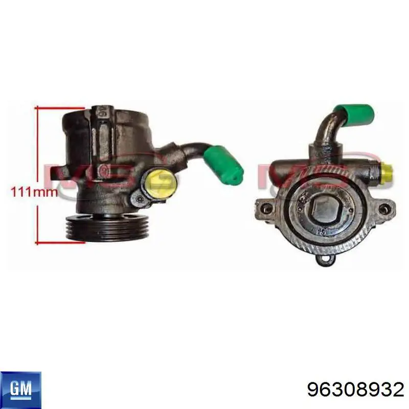 Do koszyka 96308932 General Motors Pompa wspomagania hydraulicznego kierownicy