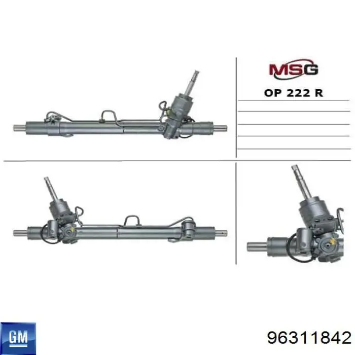 Do koszyka 96311842 General Motors Listwa kierownicza (maglownica)