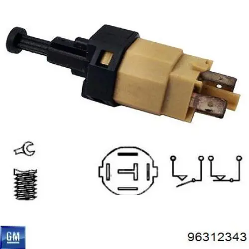 96312343 General Motors Czujnik włącznika świała stop