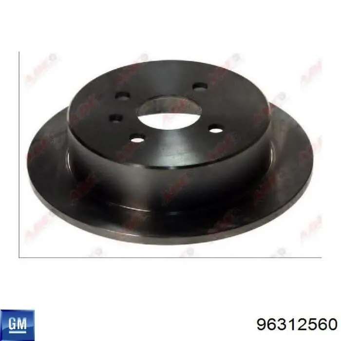 96312560 General Motors Tarcza hamulcowa tylna