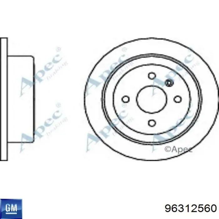 Tarcza hamulcowa tylna General Motors 96312560 cena, od 31,93 USD