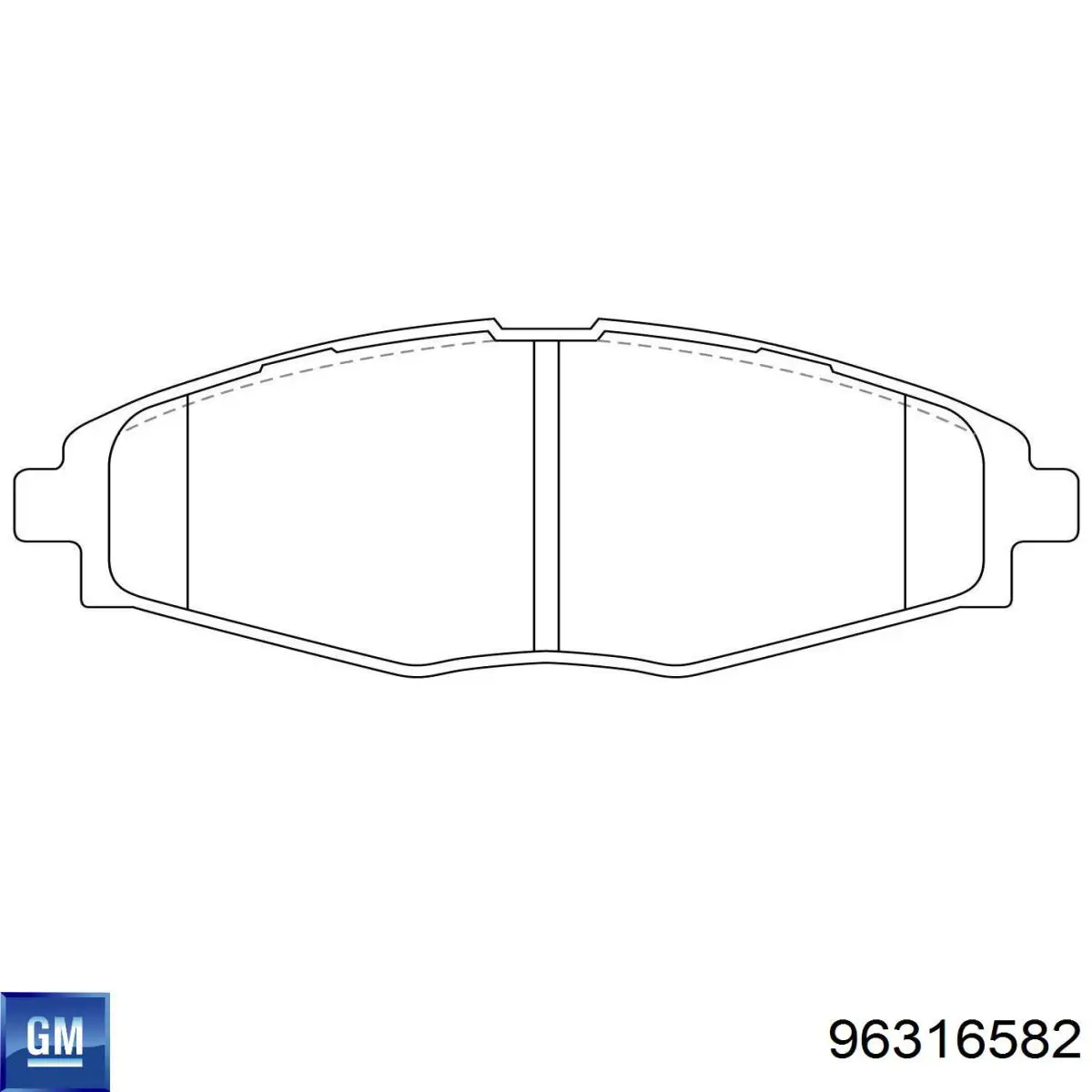 Do koszyka 96316582 General Motors Klocki hamulcowe przednie tarczowe