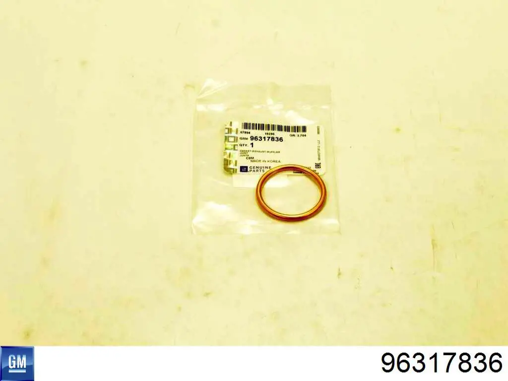 Do koszyka 96317836 General Motors Uszczelka rury odbiornika tłumika