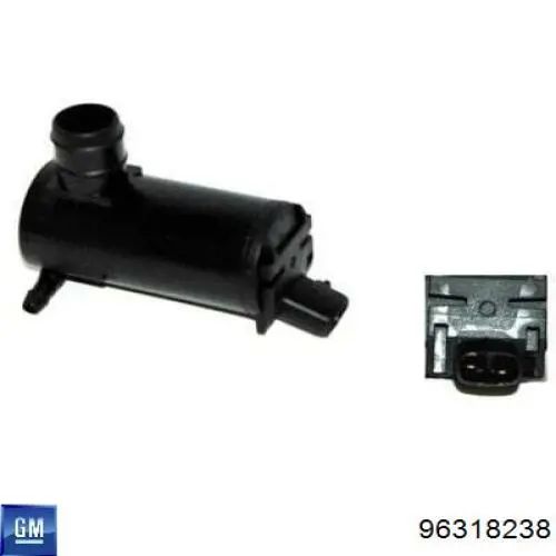 Do koszyka 96318238 General Motors Pompka spryskiwacza szyby przedniej