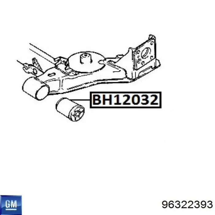 96322393 General Motors Silentblock tylnej belki