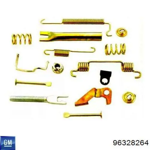 Do koszyka 96328264 General Motors Zestaw naprawczy hamulców tylnych