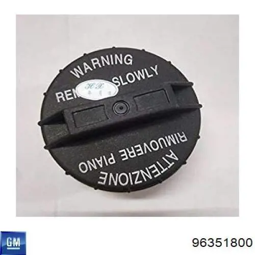 Korek wlewu paliwa 96351800 General Motors