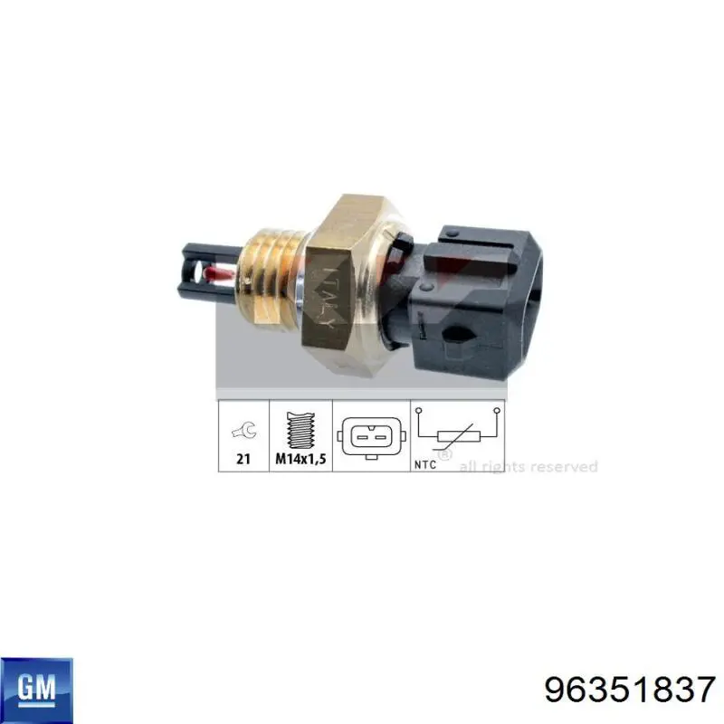Czujnik temperatury zewnętrznej do Chevrolet Spark (Matiz)  M200, M250