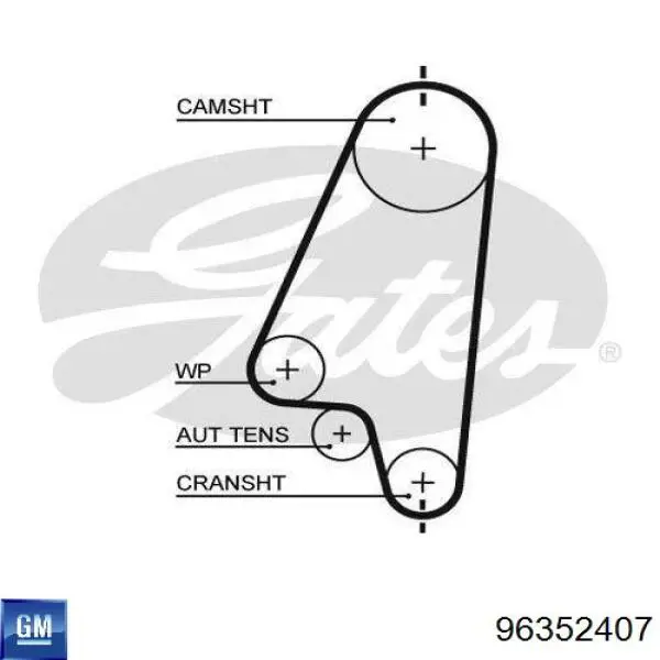 Pasek rozrządu General Motors 96352407 cena, od 18,07 USD
