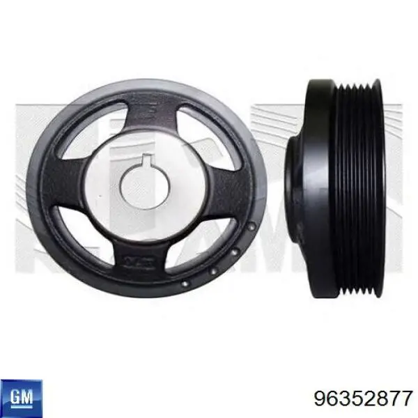 Koło pasowe wału korbowego General Motors 96352877 cena, od 45,97 USD