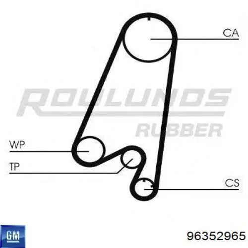 Pasek rozrządu 96352965 General Motors