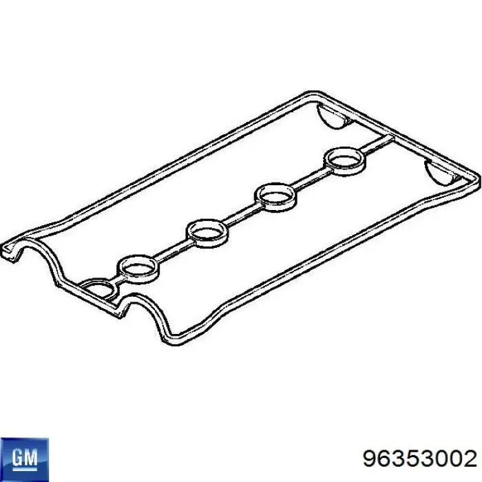 Do koszyka 96353002 General Motors Uszczelka pokrywy zaworowej silnika