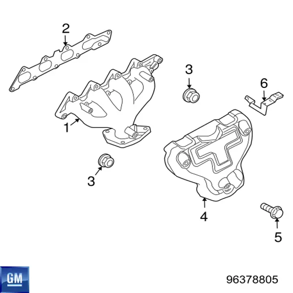Uszczelka kolektora wydechowego General Motors 96378805 cena, od 5,73 USD