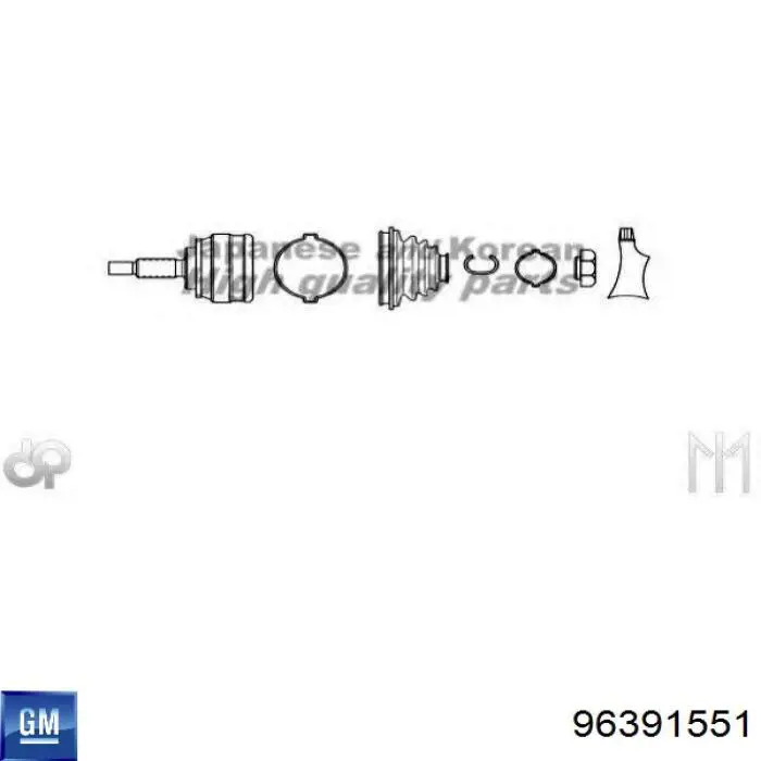 Do koszyka 96391551 General Motors Przegub homokinetyczny przedni zewnętrzny