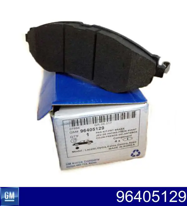 96405129 General Motors Klocki hamulcowe przednie tarczowe