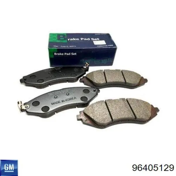 Do koszyka 96405129 General Motors Klocki hamulcowe przednie tarczowe
