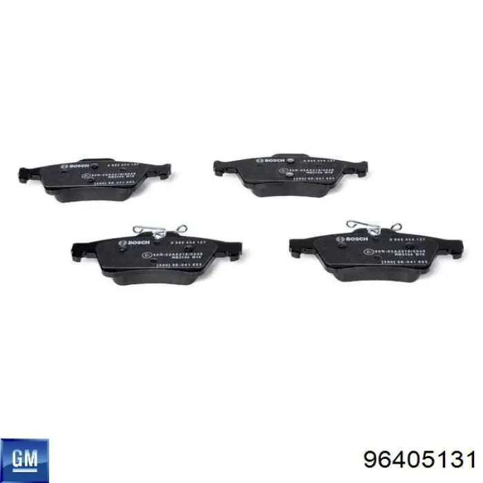 Do koszyka 96405131 General Motors Okładziny (klocki) do hamulców tarczowych tylne