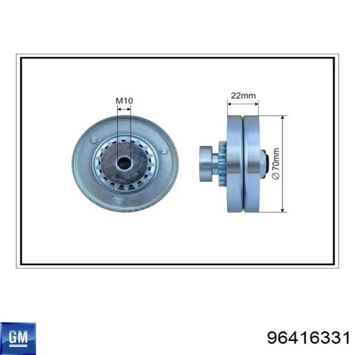 Rolka napinacza paska napędowego General Motors 96416331 cena, od 27,99 USD