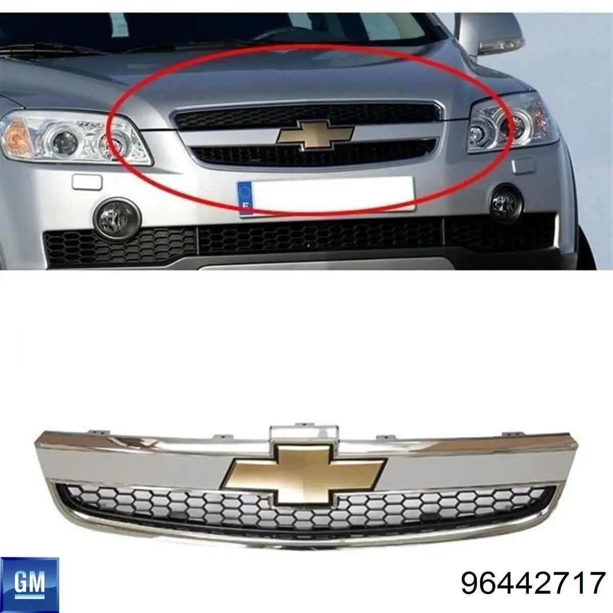 Atrapa chłodnicy General Motors 96442717 cena, od 162,67 USD