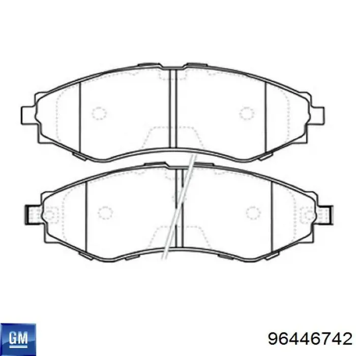 Klocki hamulcowe przednie tarczowe General Motors 96446742