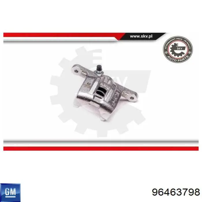 Do koszyka 96463798 General Motors Zacisk hamulcowy tylny lewy