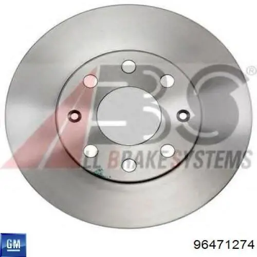 Do koszyka 96471274 General Motors Tarcza hamulcowa przednia