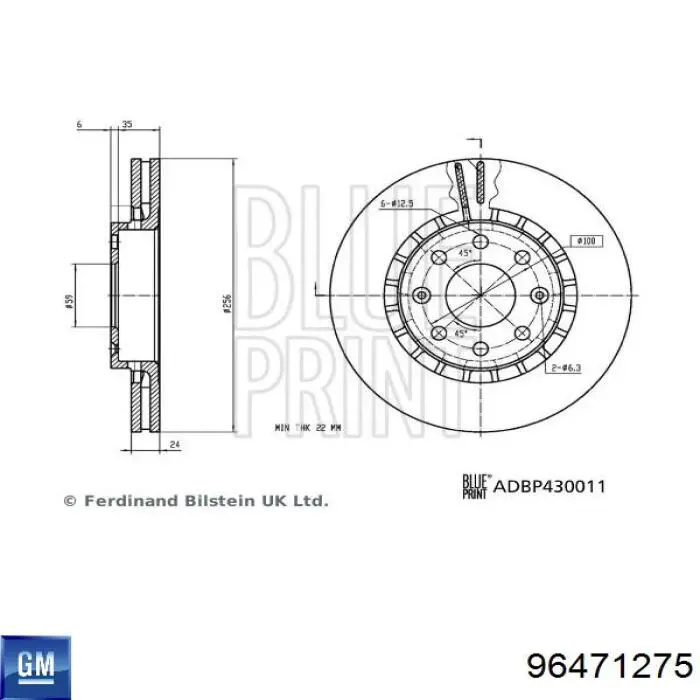 Tarcza hamulcowa przednia Hi-q SD3056 cena, od 48,88 USD