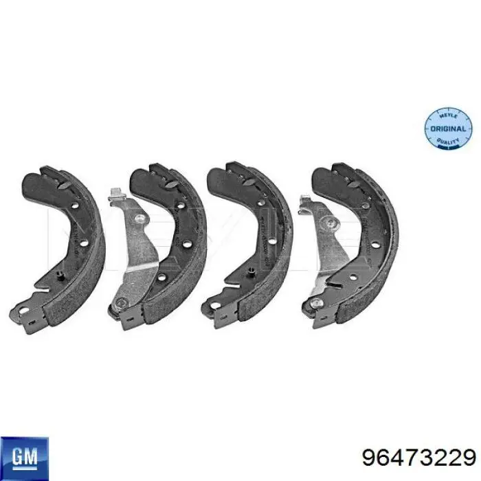 Klocki hamulcowe tylne bębnowe General Motors 96473229 cena, od 22,94 USD