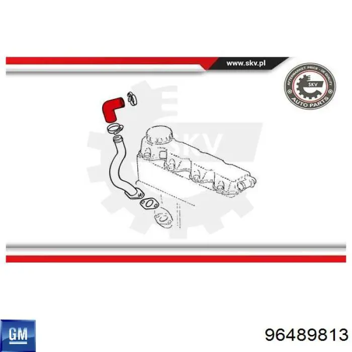 Króciec wentylacji kadłuba (separatora oleju) Korea (oem) 96489813 cena, od 3,35 USD