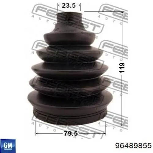 Osłona przegubu homokinetycznego półosi przedniej zewnętrzna General Motors 96489855 cena, od 14,34 USD