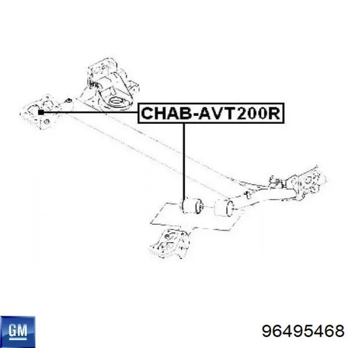 96495468 General Motors Silentblock tylnej belki