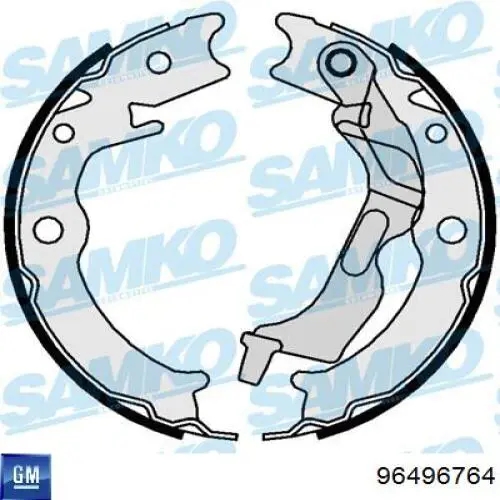 Do koszyka 96496764 General Motors Klocki hamulca ręcznego