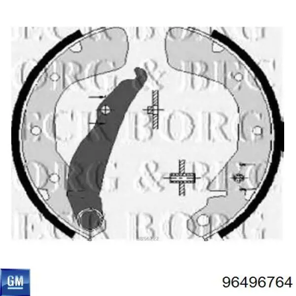 Klocki hamulca ręcznego 96496764 General Motors