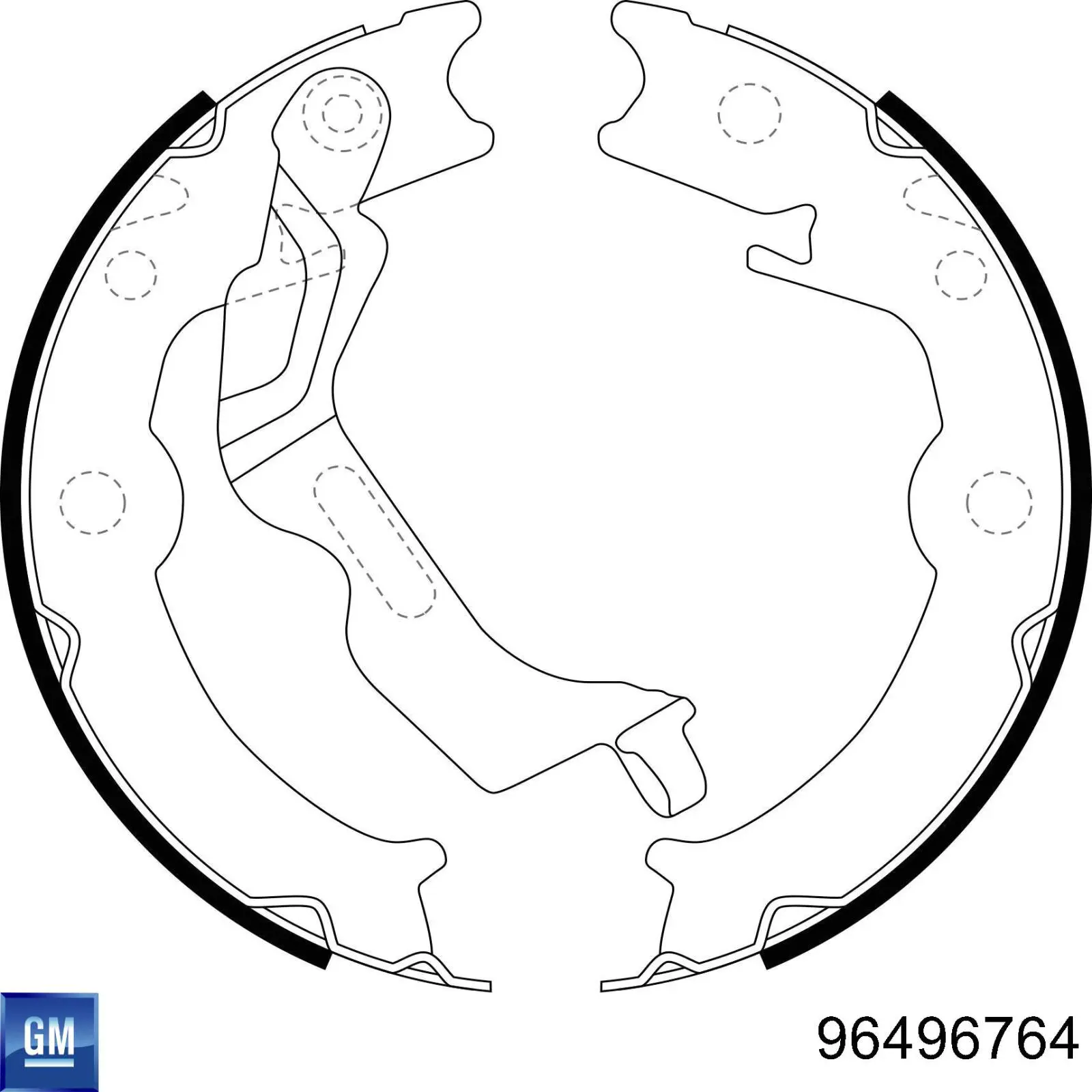 Do koszyka 96496764 General Motors Klocki hamulca ręcznego