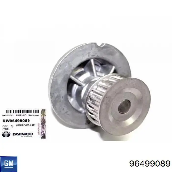 Pompa chłodząca wodna General Motors 96499089 cena, od 37,90 USD