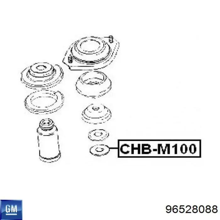 Łożysko podporowe amortyzatora przedniego General Motors 96528088 cena, od 5,04 USD