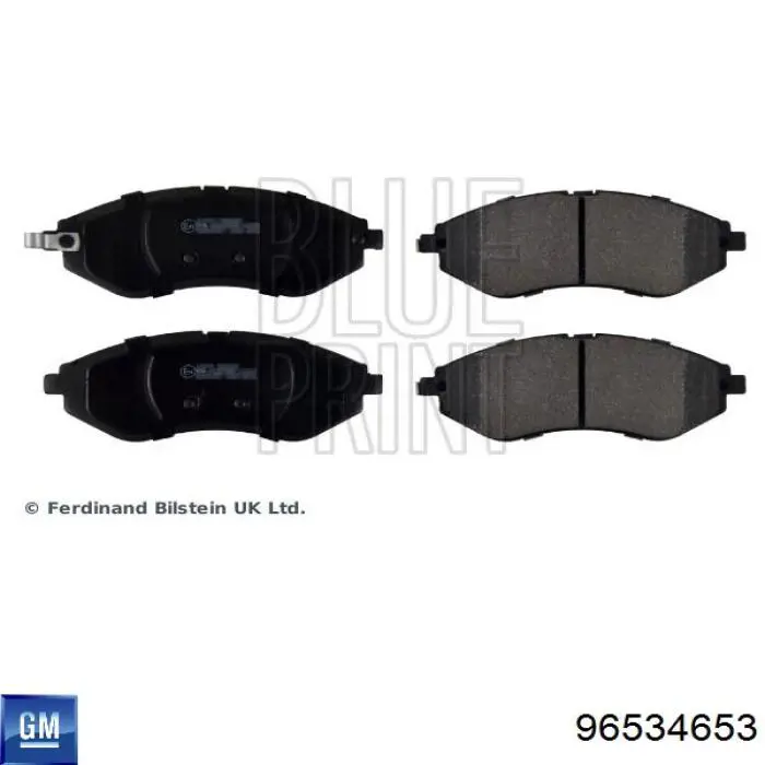 Klocki hamulcowe przednie tarczowe General Motors 96534653 cena, od 14,89 USD